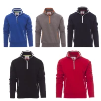 Arbeits-Sweatshirt mit halbem Reißverschluss und Metallzipper