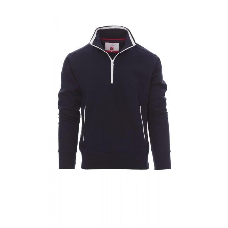 Arbeits-Sweatshirt mit halbem Reißverschluss und Metallzipper