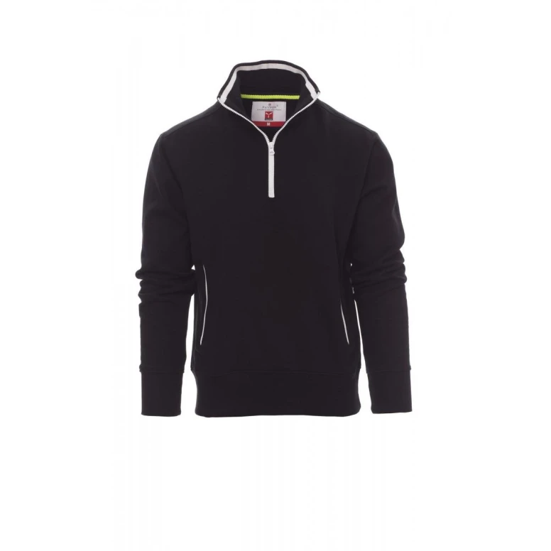 Arbeits-Sweatshirt mit halbem Reißverschluss und Metallzipper