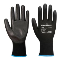 12 Paar – Arbeitshandschuhe aus Polyester mit Polyurethan-Beschichtung Portwest A195