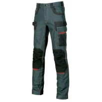 Elastische Stretch-Arbeitshosen mit vielen Taschen U-Power Platinum Button EX069RJ