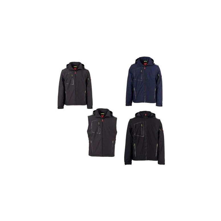 Arbeitsjacke Softshell Multi-Taschen Stretch Payper Stream 2in1 lite pad AY 7651