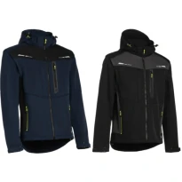 Arbeits- jacke Mehrtaschen Stretch Softshell mit Kapuze P&P Loyal Fortis Flex FRX5A 426