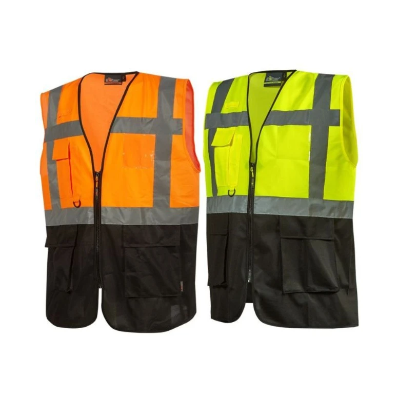 Zweifarbige Arbeitsweste Multitaschen High Visibility U-Power Diadem HL377