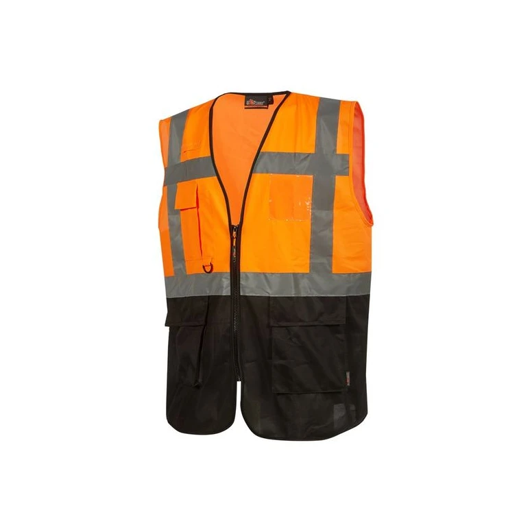 Zweifarbige Arbeitsweste Multitaschen High Visibility U-Power Diadem HL377