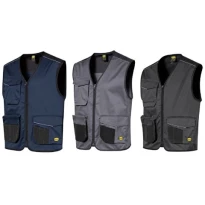 Stretch-Multitaschen-Arbeitsweste mit durchgehendem Reißverschluss Diadora Utility Vest Mover 2.0 702.183060