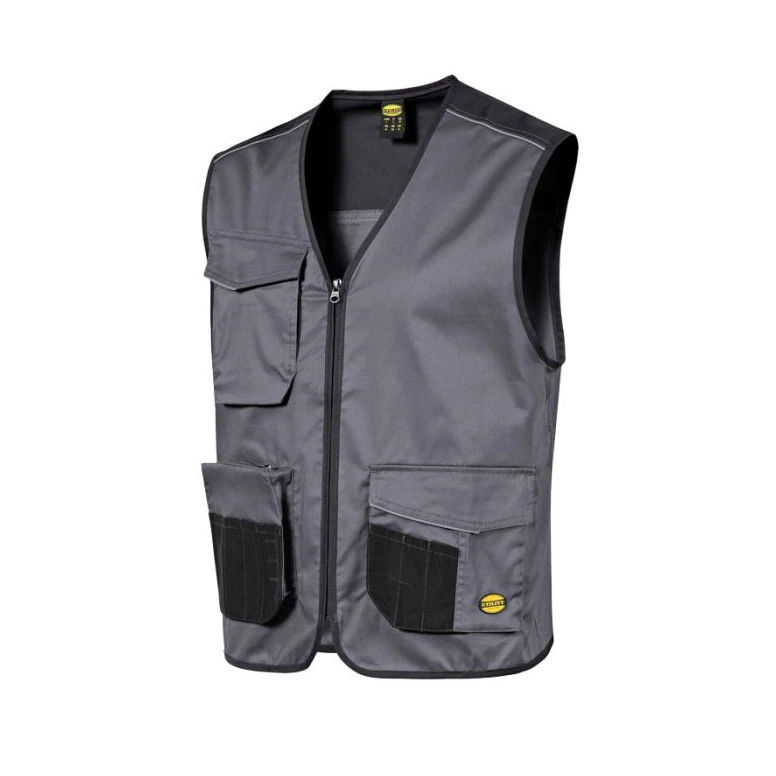 Stretch-Multitaschen-Arbeitsweste mit durchgehendem Reißverschluss Diadora Utility Vest Mover 2.0 702.183060