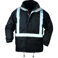 Parka 4 in 1 Coverguard BODYGUARD II 5BODN: 100 % PES mit PVC-Beschichtung – Schwarz