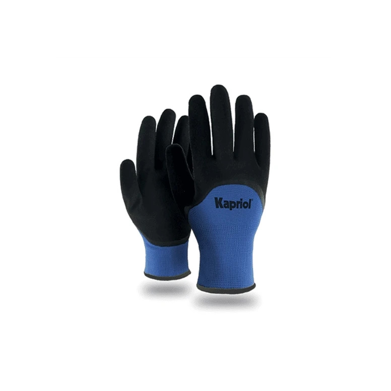12 Paare - Gepolsterte Arbeitshandschuhe Kapriol Aus Nitril Blue Winter 127709