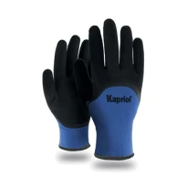 12 Paare - Gepolsterte Arbeitshandschuhe Kapriol Aus Nitril Blue Winter 127709