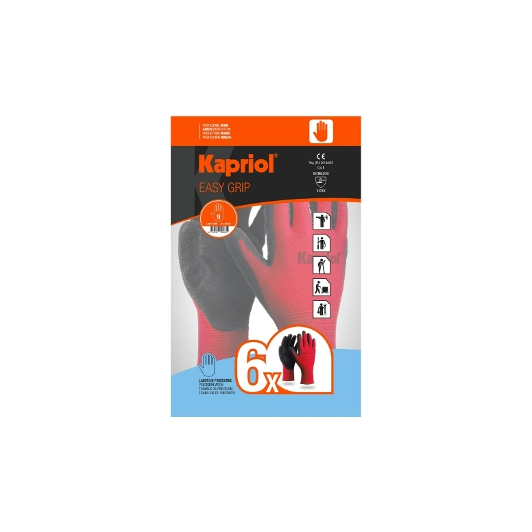 12 Paar – Schnittfeste Arbeitshandschuhe Kapriol Aus Latex EASY GRIP 128020