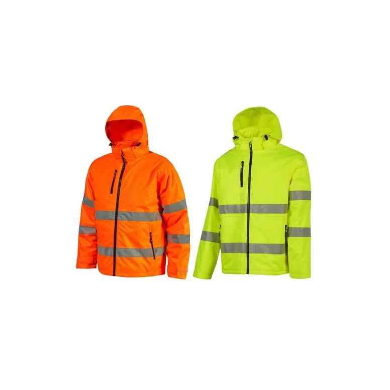 5-in-1 Warnschutz-Arbeitsjacke Regenfest Multitaschen U-Power Kaia HL375