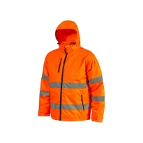 5-in-1 Warnschutz-Arbeitsjacke Regenfest Multitaschen U-Power Kaia HL375