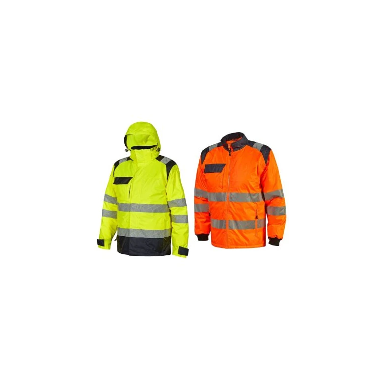 Warnschutz-Arbeitsparka mit mehreren Taschen U-Power Freeway HL383