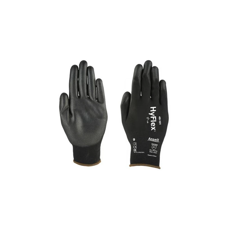 12 Stück - Arbeitshandschuhe Ansell Handschuh Hyflex 48-101 GGU953 vielseitig einsetzbar