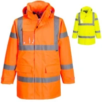 Arbeitsjacke Portwest hohe Sichtbarkeit Regenjacke Extreme Hi Vis S599 wasserdicht multitaschen