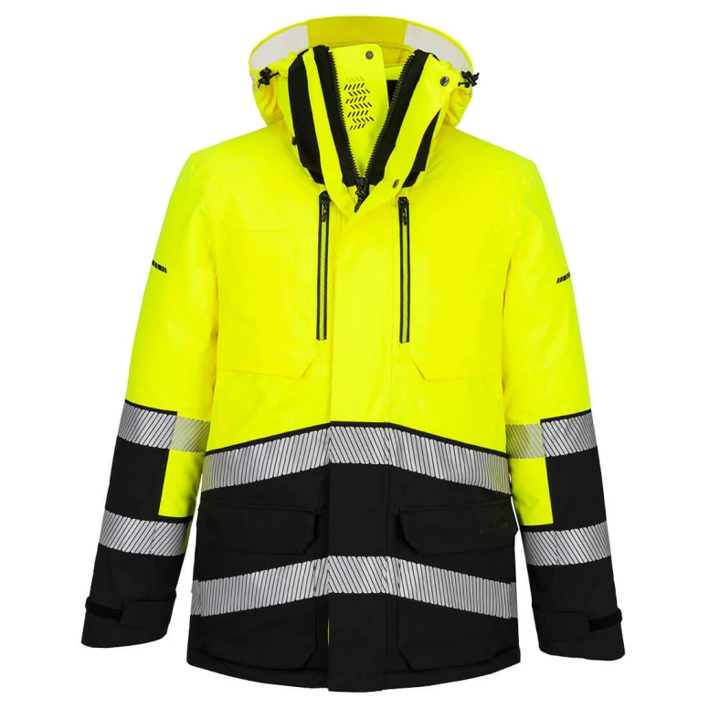 Arbeitsparka Portwest hohe Sichtbarkeit EV401 Expedition Hi Vis multitaschen winter