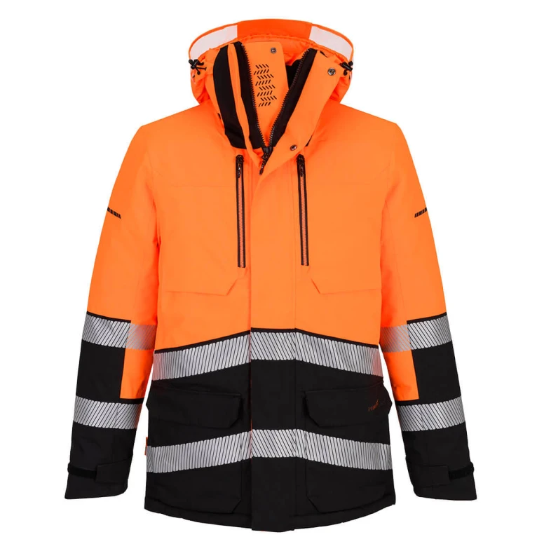 Arbeitsjacke  hohe Sichtbarkeit EV467 Hi Vis multitaschen winter