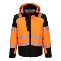 Arbeitsjacke Portwest Warnschutz T166 PW3 Hi-Vis Mehrtaschen Wasserdicht Stretch