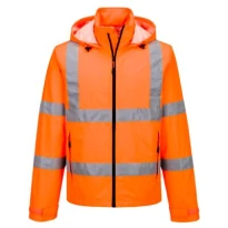 Portwest Arbeitsjacke Hohe Sichtbarkeit Leicht Faltbar Hi-Vis S164 Wasserdicht Mehrtaschig 2