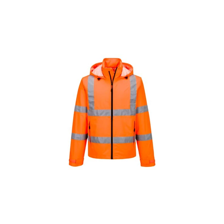 Portwest Arbeitsjacke Hohe Sichtbarkeit Leicht Faltbar Hi-Vis S164 Wasserdicht Mehrtaschig