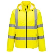 Portwest Arbeitsjacke Hohe Sichtbarkeit Leicht Faltbar Hi-Vis S164 Wasserdicht Mehrtaschig