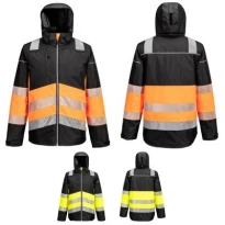 Arbeitsjacke Portwest Warnschutz PW364 Winter Multitasche