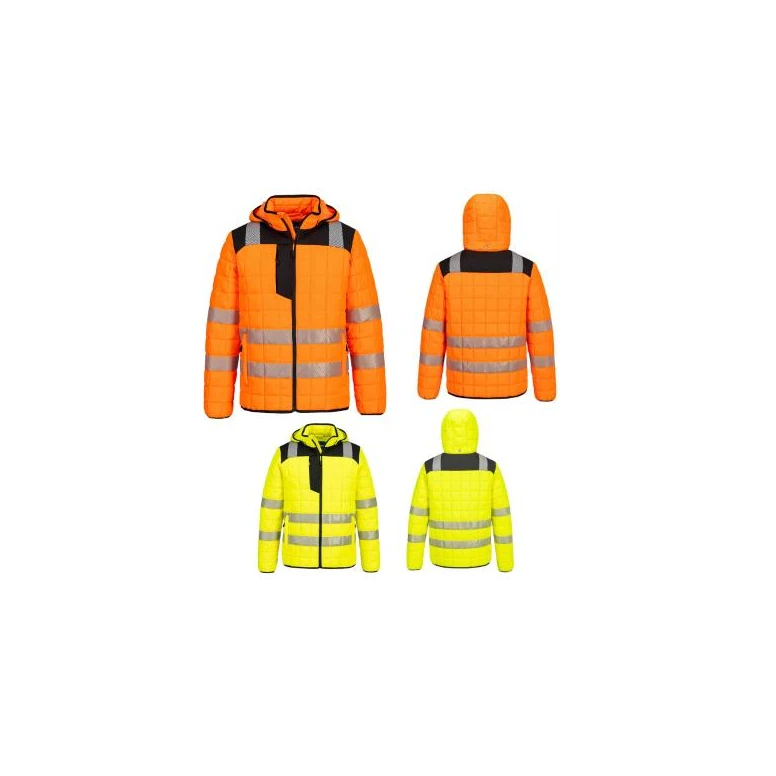 Arbeitsjacke Portwest hohe Sichtbarkeit Hybrid Baffle T165 multitaschen wasserdicht