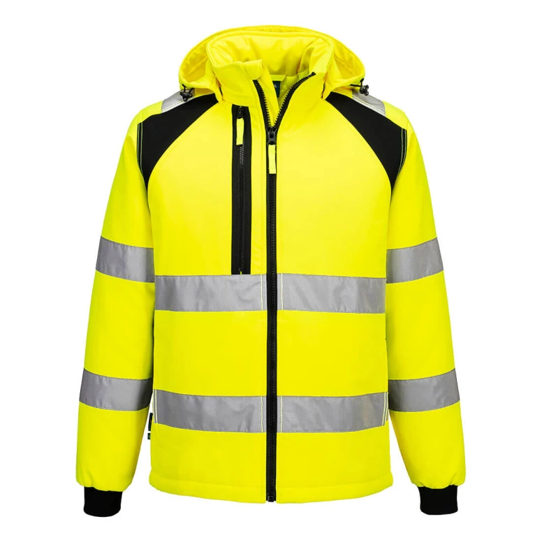 Arbeitsjacke Portwest hohe Sichtbarkeit CD809 Softshell WX2 gefüttert multitaschen wasserdicht
