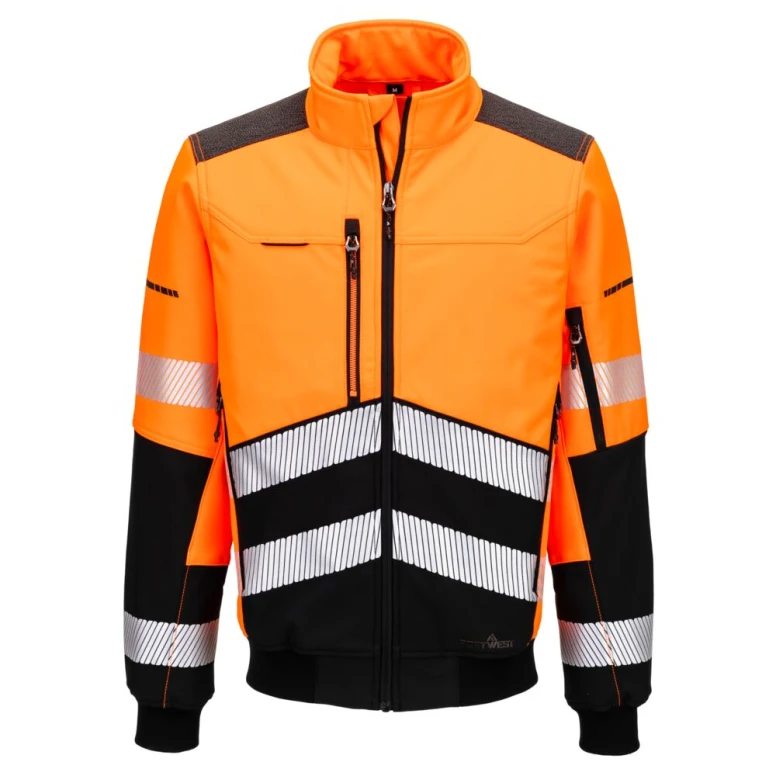 Arbeitsjacke Portwest hohe Sichtbarkeit EV468 Softshell multitaschen wasserdicht stretch