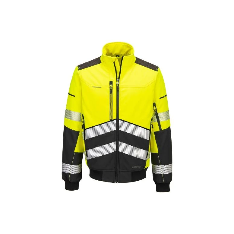 Arbeitsjacke Portwest hohe Sichtbarkeit EV468 Softshell multitaschen wasserdicht stretch