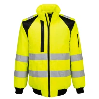 Arbeitsjacke Portwest hohe Sichtbarkeit Pilot WX2 Hi Vis 2 in 1 CD898 multitaschen wasserdicht