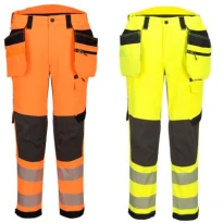 Arbeitshose Portwest hohe Sichtbarkeit Holster EV448 Stretch multitaschen