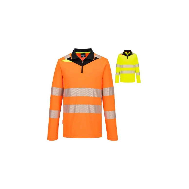 Arbeits Poloshirt Portwest DX419 hohe Sichtbarkeit Langarm