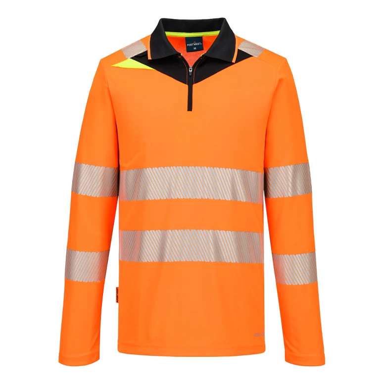 Arbeits Poloshirt Portwest DX419 hohe Sichtbarkeit Langarm