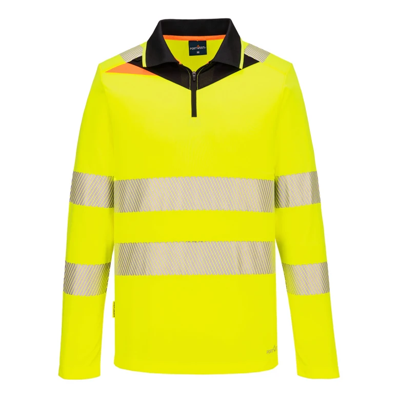 Arbeits Poloshirt Portwest DX419 hohe Sichtbarkeit Langarm