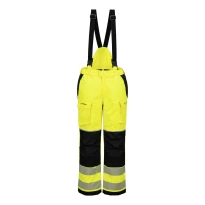 Arbeitshose Portwest hohe Sichtbarkeit FR426 multitaschen flammhemmend wasserdicht winter mit abnehmbaren Hosenträgern