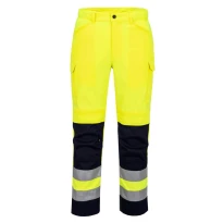 Arbeitshose Portwest hohe Sichtbarkeit T143 stretch multitaschen