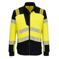 Arbeits sweatshirt Portwest hohe Sichtbarkeit FR717 flammhemmend antistatisch Hitzeschutz mit Reißverschluss