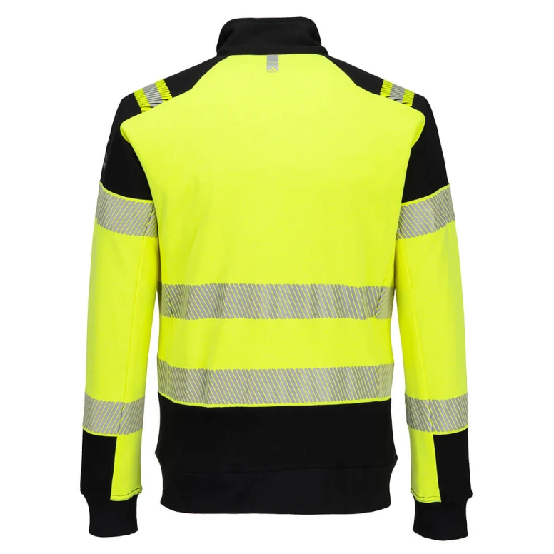 Arbeits sweatshirt Portwest hohe Sichtbarkeit FR717 flammhemmend antistatisch Hitzeschutz mit Reißverschluss
