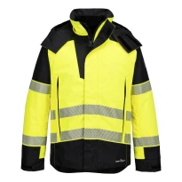 Portwest Warnschutz-Arbeitsjacke FR606 Winter Multitaschen Flammschutz Wasserdicht