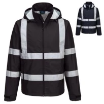 Arbeitsjacke Portwest Hohe Sichtbarkeit Leicht Faltbar Iona F442 Wasserdicht mit Mehreren Taschen