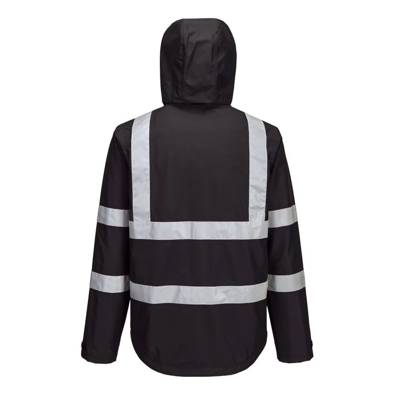 Arbeitsjacke Portwest Hohe Sichtbarkeit Leicht Faltbar Iona F442 Wasserdicht mit Mehreren Taschen