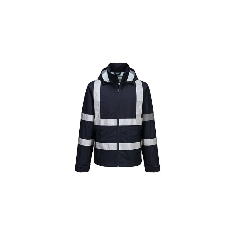 Arbeitsjacke Portwest Hohe Sichtbarkeit Leicht Faltbar Iona F442 Wasserdicht mit Mehreren Taschen