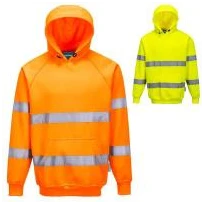 Portwest ES304 Warnschutz Arbeits Sweatshirt mit Kapuze