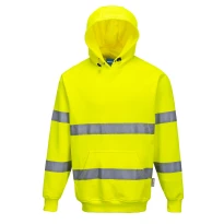 Portwest ES304 Warnschutz Arbeits Sweatshirt mit Kapuze