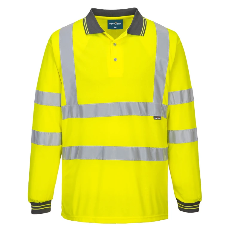 Arbeits-Polo Portwest ES277 Hohe Sichtbarkeit Langarm