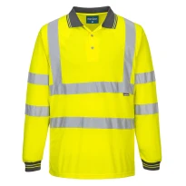 Arbeits-Polo Portwest ES277 Hohe Sichtbarkeit Langarm