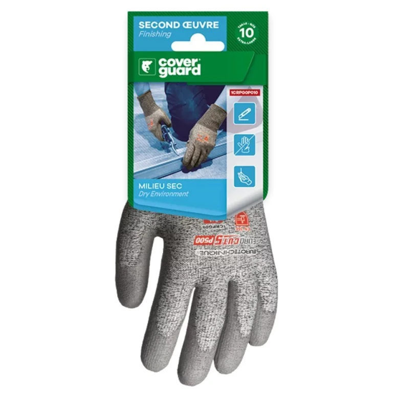 5 Paar - Coverguard Arbeitshandschuhe aus Polyurethan Eurocut 1CRPG0P mechanische Risiken