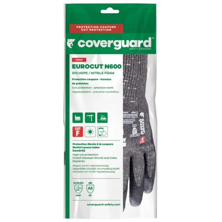5 Paar - Coverguard Arbeitshandschuhe aus Nitril Eurocut 1CRUF0 schnittfest